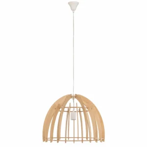 Envostar Lohr suspension, bois, semi-ronde Ø 50 cm^ Luminaires Durables