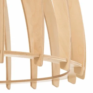 Envostar Lohr suspension, bois, semi-ronde Ø 50 cm^ Luminaires Durables