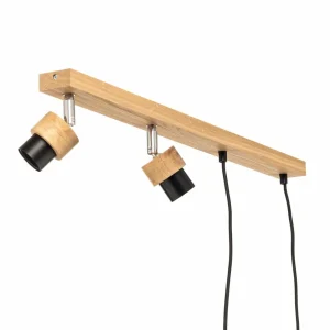 Envostar Merlo suspension, chêne huilé, 4 lampes^ Luminaires Durables