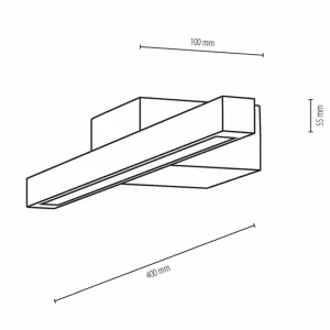 Envostar Mirror applique pour miroir LED chêne, 40 cm^ Luminaires Durables