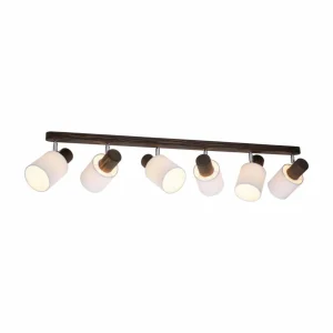 Envostar Nale 2 plafonnier à 6 lampes pin noyer^ Luminaires Durables
