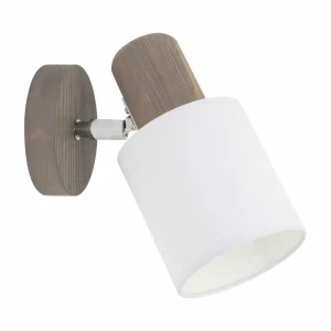 Envostar Nale 2 spot mural textile pin gris^ Luminaires Durables