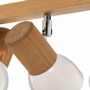 Envostar Nale spot pour plafond 6 lampes pin brun^ Luminaires Durables