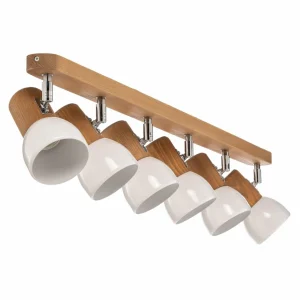 Envostar Nale spot pour plafond 6 lampes pin brun^ Luminaires Durables