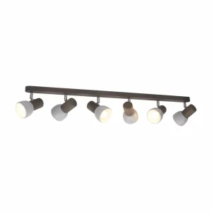 Envostar Nale spot pour plafond 6 lampes pin gris^ Luminaires Durables