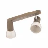 Envostar Nale spot pour plafond 2 lampes pin gris^ Luminaires Durables