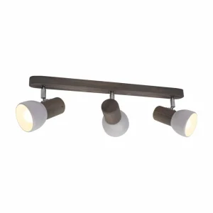 Envostar Nale spot pour plafond 3 lampes pin gris^ Luminaires Durables