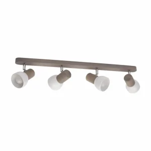 Envostar Nale spot pour plafond 4 lampes pin gris^ Luminaires Durables