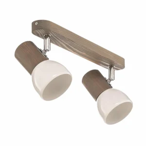 Envostar Nale spot pour plafond 2 lampes pin gris^ Luminaires Durables