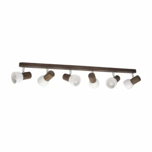 Envostar Nale spot pour plafond 6 lampes pin noyer^ Luminaires Durables