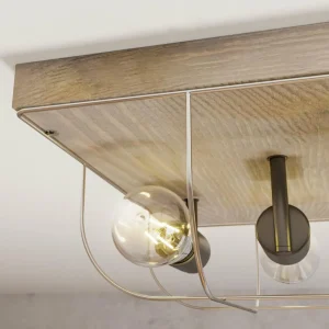 Envostar Neptuna plafonnier, carré, à 4 lampes.^ Luminaires Durables