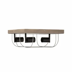 Envostar Neptuna plafonnier, carré, à 3 lampes.^ Luminaires Durables