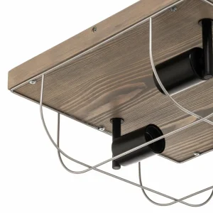Envostar Neptuna plafonnier, carré, à 3 lampes.^ Luminaires Durables