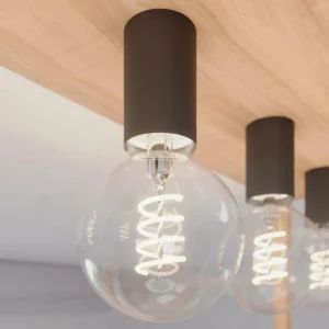 Envostar Rowan plafonnier, chêne, angulaire, 4 lampes^ Luminaires Durables