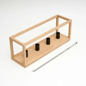 Envostar Rowan plafonnier, chêne, angulaire, 4 lampes^ Luminaires Durables