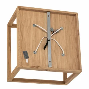 Envostar Rowan plafonnier chêne, carré, 4 lampes^ Luminaires Durables