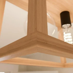 Envostar Rowan plafonnier en chêne, 2 lampes^ Luminaires Durables