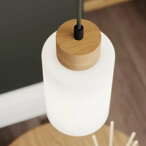 Envostar Talia suspension, chêne/blanc, 1 lampe^ Luminaires Durables