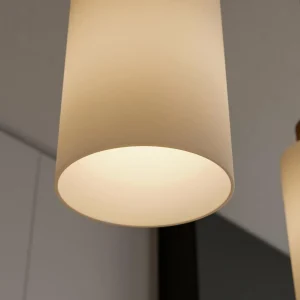 Envostar Talia suspension, chêne/blanc, 4 lampes^ Luminaires Durables