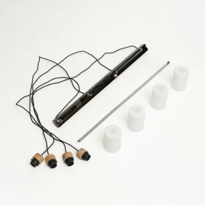 Envostar Talia suspension, chêne/blanc, 4 lampes^ Luminaires Durables