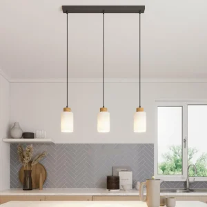 Envostar Talia suspension chêne/blanc 3fl linea^ Luminaires Durables
