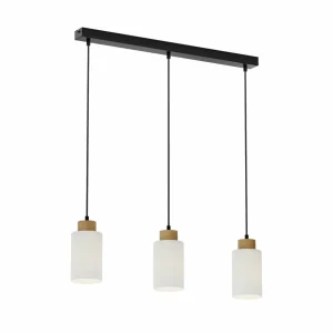 Envostar Talia suspension chêne/blanc 3fl linea^ Luminaires Durables