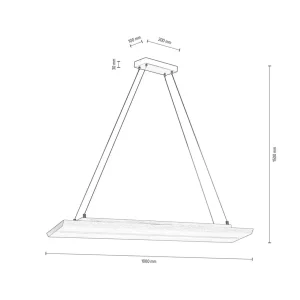 Envostar Tribe suspension LED, hêtre huilé^ Luminaires Durables