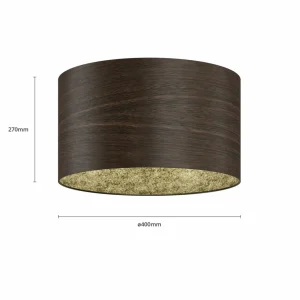 Envostar Veneer plafonnier chêne fumé Ø 40cm^ Luminaires Durables