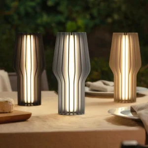 Eva Solo Lampe à poser LED rechargeable Radiant, bleu, caoutchouc, IP44^ Lampes Décoratives