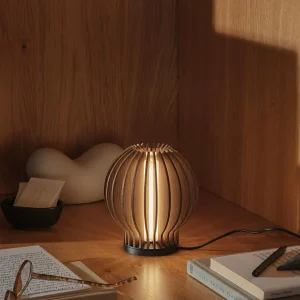 Eva Solo Lampe à poser LED rechargeable Radiant, bois foncé, 14cm, USB^ Lampes Décoratives