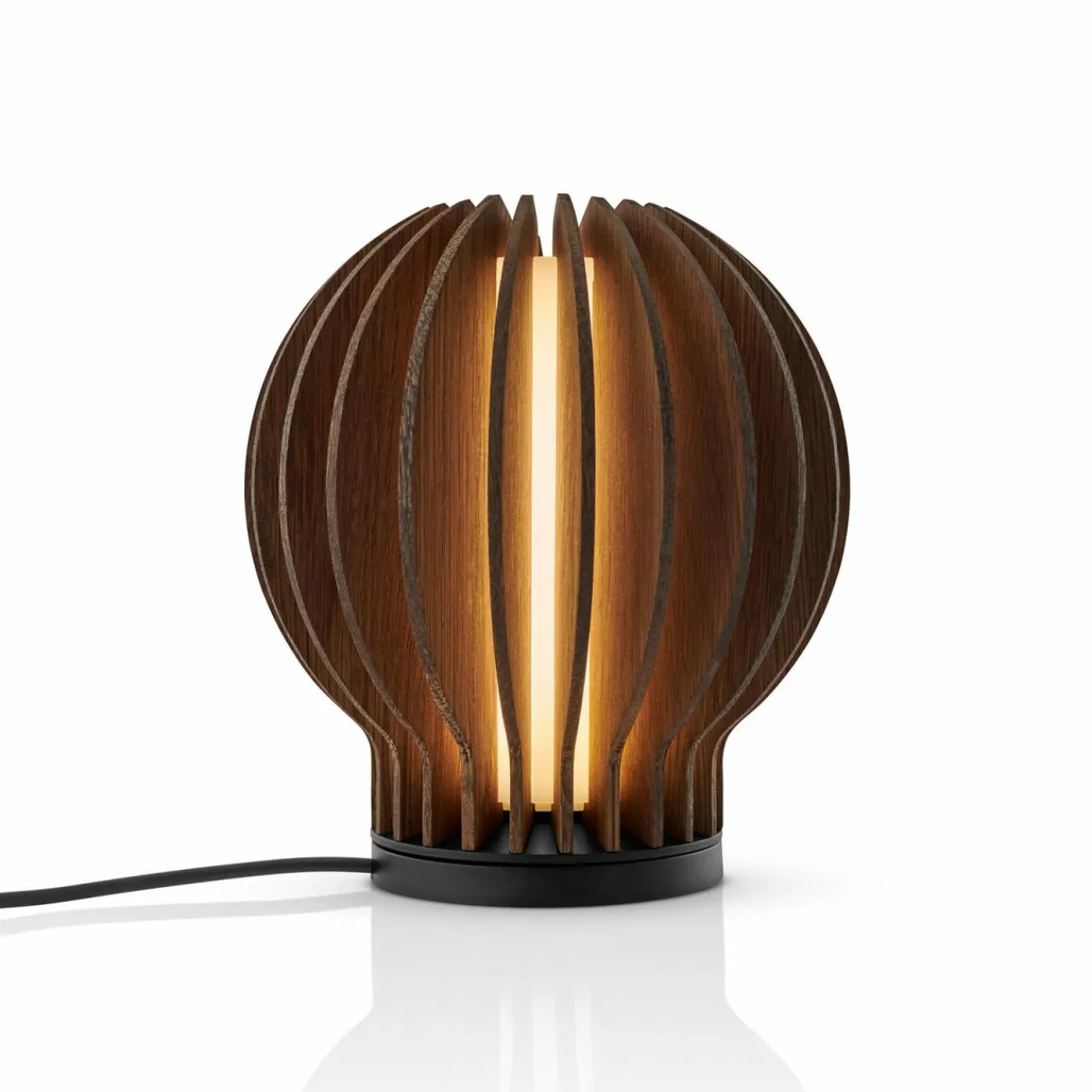 Eva Solo Lampe à poser LED rechargeable Radiant, bois foncé, 14cm, USB^ Lampes Décoratives