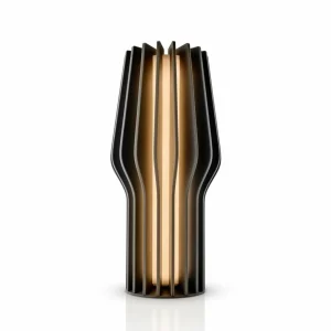 Eva Solo Lampe à poser LED rechargeable Radiant, noir, caoutchouc, IP44^ Lampes Décoratives