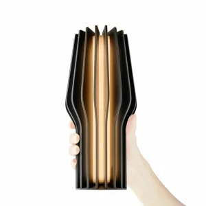 Eva Solo Lampe à poser LED rechargeable Radiant, noir, caoutchouc, IP44^ Lampes Décoratives