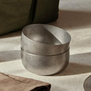 ferm LIVING Bol Tumbled, Ø 12,5cm, hauteur 6 cm, acier inoxydable^ Meubles & Aménagements