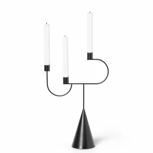 ferm LIVING Bougeoir Avant, noir, fer, hauteur 39 cm^ Meubles & Aménagements