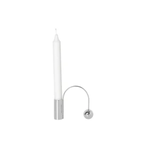 ferm LIVING Bougeoir Balance, chrome, laiton, 9,5 cm^ Meubles & Aménagements