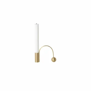ferm LIVING Bougeoir Balance, poli, laiton, 9,5 cm^ Meubles & Aménagements