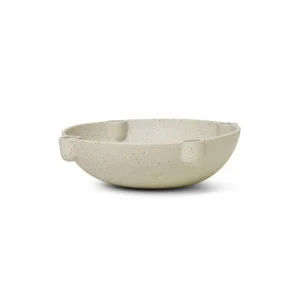 ferm LIVING Bougeoir Bowl Large, beige, 27 cm, céramique^ Meubles & Aménagements