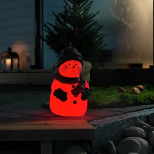 Konstsmide Christmas Figurine LED Bonhomme de neige, RVB, IP44^ Lumière De Noël