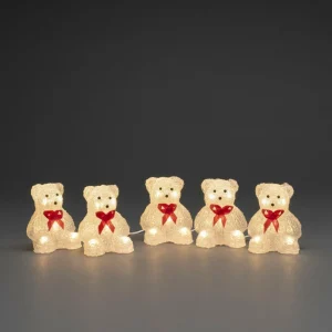 Konstsmide Season Figurine LED Ours, kit de 5 en chaîne^ Lumière De Noël
