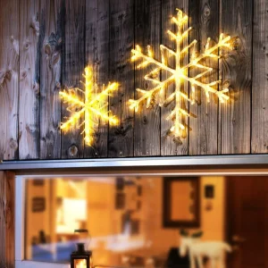 Konstsmide Christmas Flocon de neige lumineux LED blanc chaud^ Lumière De Noël
