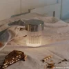 FLOS lampe de table LED rechargeable Last Order, striée, acier, IP55^ Lampes Décoratives
