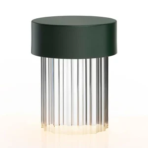 FLOS lampe de table LED rechargeable Last Order, striée, verte, IP55^ Lampes Décoratives