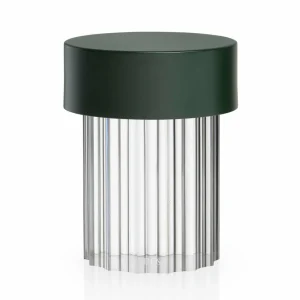 FLOS lampe de table LED rechargeable Last Order, striée, verte, IP55^ Lampes Décoratives