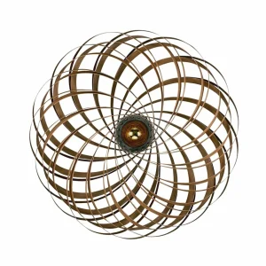 Gofurnit Veneria applique, chêne, Ø 70 cm^ Luminaires Durables