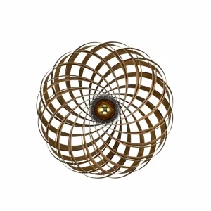 Gofurnit Veneria applique, merisier, Ø 60 cm^ Luminaires Durables