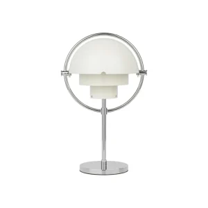 GUBI Lampe à poser rechargeable Multi-Lite, hauteur 30 cm, chrome/blanc^ Lampes Décoratives