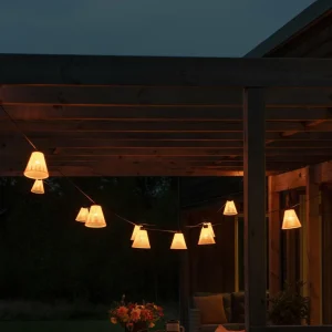 Konstsmide Guirlande Biergarten kit base avec abat-jour jaune^ Lumière De Noël