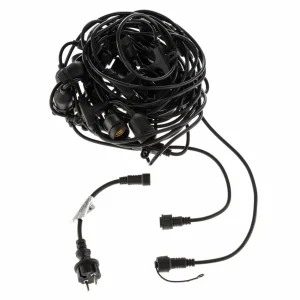 Eko-Light Guirlande Girlanda IP44 noire 15 m sans ampoules^ Lampes Décoratives