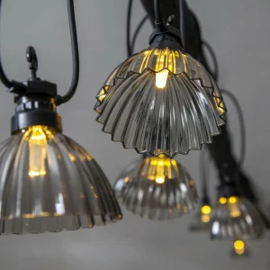STAR TRADING Guirlande LED Circus Shade avec 12 abat-jour gris^ Lampes Décoratives